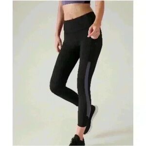 Athleta Ultimate Stash Craft Tight in Black/Purple Size Small NWT